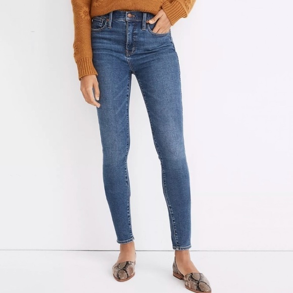 NWT Madewell 10" High-Rise Skinny Jeans in Wendover Wash: TENCEL™ Denim Edition - Picture 1 of 11